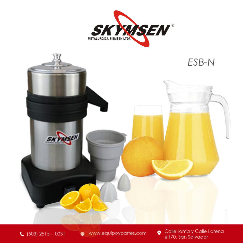 Sacale todo el jugo a la naranja--- El extractor modeloESB-N